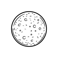 Hand Drawn Round Shape with Spots, Lines and Circles Transparent Design