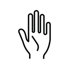 Fototapeta premium Hand Gesture Outline Minimalist Style with Transparent Background Design Element