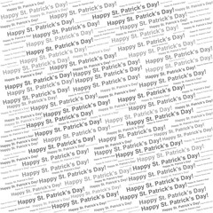 Fototapeta premium Word cloud with Happy St. Patrick Day repeated, perfect for Irish-themed celebrations, cultural events, and religious holidays.