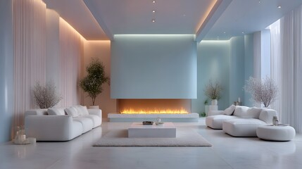 3d render of a living room