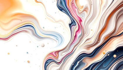 Abstract fluid art with pastel colors