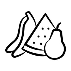 Fresh Tropical Fruits Icon