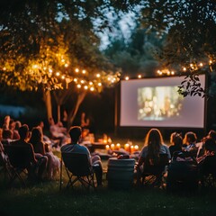 Backyard movie night
