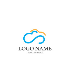 Obraz premium Cloud template vector