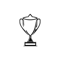 Elegant minimalist trophy illustration conveying achievement and recognition