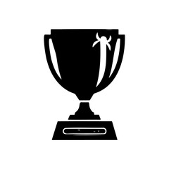 Minimalist trophy illustration depicting success and achievement in graphic design