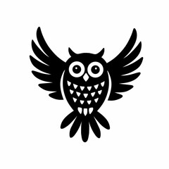 owl on white background