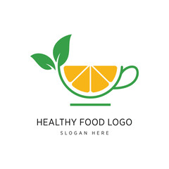 Heathy Food Logo Design Graphic Vector
