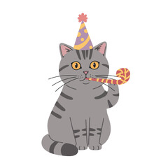 Cute yellow chick wearing black bowler hat vector illustration for spring and Easter designs 