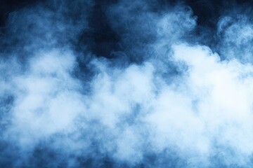 Obraz premium Wispy, ethereal blue smoke on dark background
