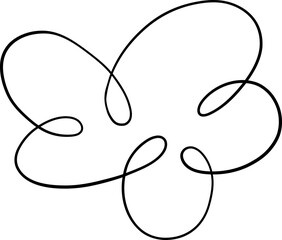 Tall One Line Abstract Floral Form