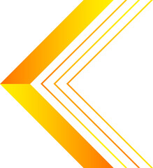 gold chevron arrow graphic element