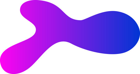 abstract wavy shape gradient in purple and blue
