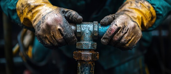 Dirty hands work on pipe connection