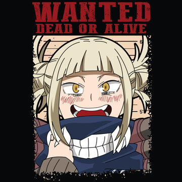 kawaii wanted villain poster design.eps