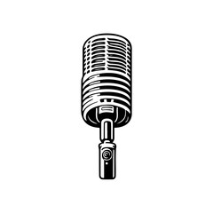 Fototapeta premium Classic microphone vector illustration capturing retro audio recording equipment