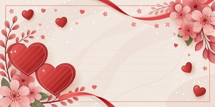 red pink love hearts background