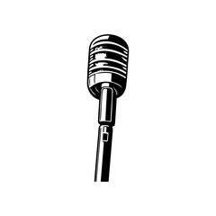 Fototapeta premium Vintage microphone illustration showcasing classic design and audio equipment heritage