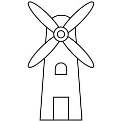 Windmill electricity icon