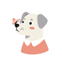 Cute pink fish vector illustration with bubbles underwater friendly aquatic animal design 