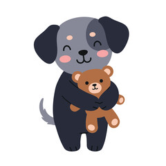 Narwhal with golden horn wearing blue scarf smiling cute marine animal vector illustration 