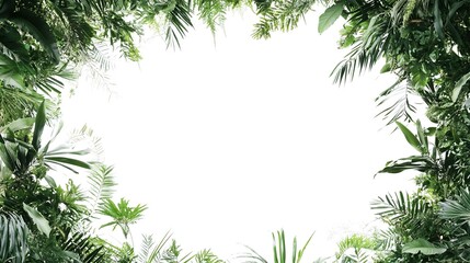 Tropical foliage frame