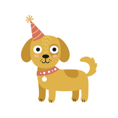 Cute smiling bee with backpack flying vector illustration for children and nature themes 