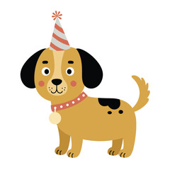 Sloth holding brown balloon wearing small hat cute animal cartoon vector illustration 