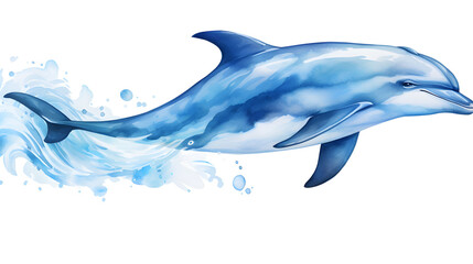 Obraz premium Professional Seamless Dolphin Pattern in Blue and Grey on White Background