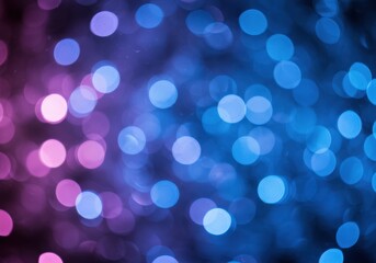 A beautiful dreamy abstract background with pink and blue bokeh lights and circles.