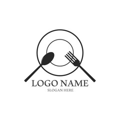 fork and spoon logo and vector template