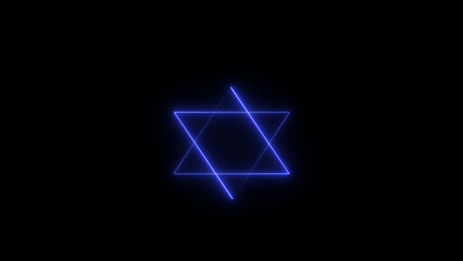 a beautiful background  of neon glowing light tri angle illustration. in the middle of background . 4k illustration.

