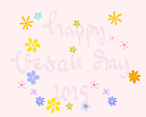 Happy Vesak day 2025 illustration for greeting card or template