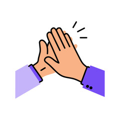 Clear vector illustration of hand gestures, ideal for social media, communication, and gesture recognition applications.