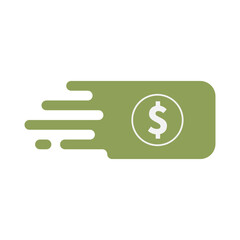 Fast Money Icon with Dollar Sign