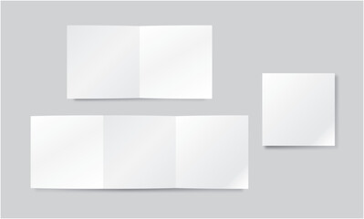 正方形　リーフレット　モックアップ