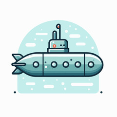 Obraz premium submarine vector illustration