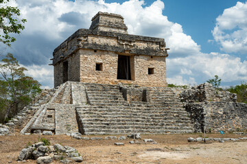 Naklejka premium ancient mayan ruins in Mexico 