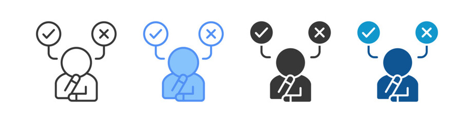 Decision Framework Multistyle Icon Sheet