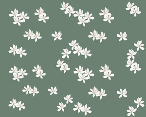 seamless flowers with color palette background illustration. for wrapping or wallpaper