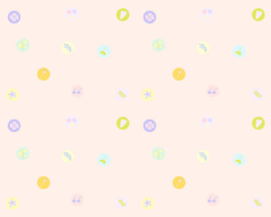 set icon summer with color pastel background vector illustration. for printable or wrapping. 