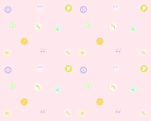 set icon summer with color pastel background vector illustration. for printable or wrapping. 