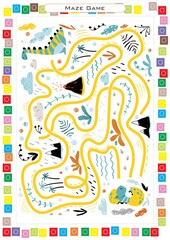 Worksheets for children – kids activity – maze game