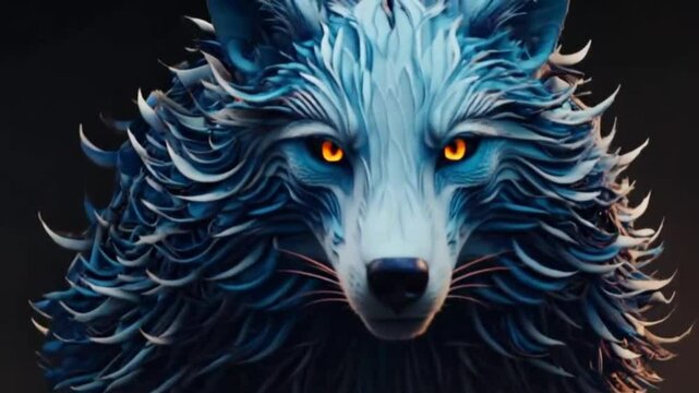 Wolf is night king , ai generative