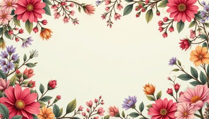 Fototapeta premium Intricate, repeating botanical design in soft hues, print, repeat