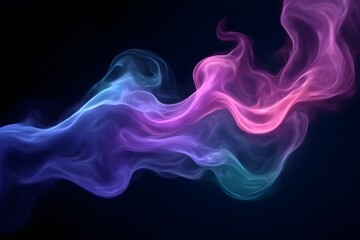 Creative Rainbow Ink Cloud in the Air