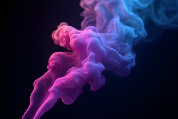 Creative Rainbow Ink Cloud in the Air