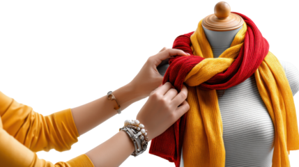 female hands holding a rope