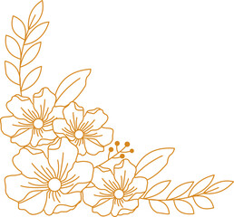 Elegant Gold Floral Corner 