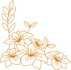 Elegant Gold Floral Corner 